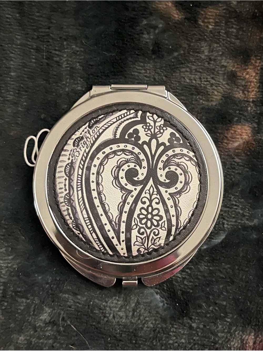 Brighton Black & White Compact Mirror from the Casablanca collection NWT